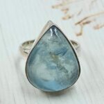 Aquamarine Size US 7 925 Sterling Silver Ring (REXT167-116)