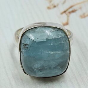 Aquamarine Size US 9 925 Sterling Silver Pendant (REXT167-120)