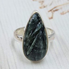 Serphanite Size US 9 925 Sterling Silver Ring (REXT167-93)