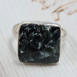 Serphanite Size US 10 925 Sterling Silver Ring (REXT167-94)