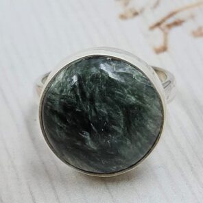 Serphanite Size US 7 925 Sterling Silver Ring (REXT167-85)