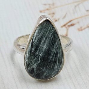 Serphanite Size US 9 925 Sterling Silver Ring (REXT167-92)