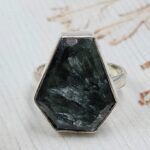 Serphanite Size US 9 925 Sterling Silver Ring (REXT167-89)
