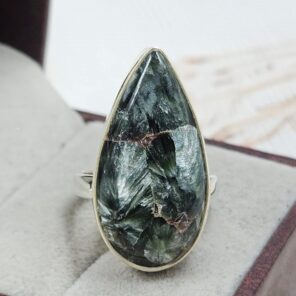 Serphanite Size US 8 925 Sterling Silver Ring (REXT167-87)