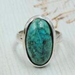 Mohave Turquoise Size US 9 925 Sterling Silver Ring (REXT167-110)