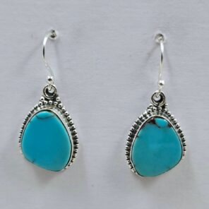 Egyptian Turquoise 1.25" 925 Sterling Silver Earrings (REXT88-72) (Copy)