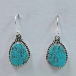 Egyptian Turquoise 1" 925 Sterling Silver Earrings (REXT88-90)