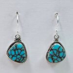 Egyptian Turquoise 1" 925 Sterling Silver Earrings (REXT88-18)