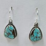 Egyptian Turquoise 1" 925 Sterling Silver Earrings (REXT88-151)