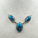 Egyptian Turquoise 925 Sterling Silver Necklace (REXT88-179)