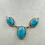 Egyptian Turquoise 925 Sterling Silver Necklace (REXT88-186)