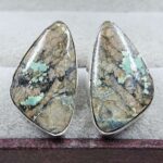 Black Jack Turquoise 925 Sterling Silver Earring (REXT139-64)