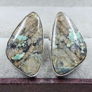 Black Jack Turquoise 925 Sterling Silver Earring (REXT139-64)