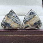 Black Jack Turquoise 925 Sterling Silver Earring (REXT139-63)