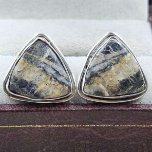 Black Jack Turquoise 925 Sterling Silver Earring (REXT139-63)