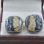 Black Jack Turquoise 925 Sterling Silver Earring (REXT139-66)