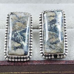 Black Jack Turquoise 925 Sterling Silver Earring (REXT139-68)