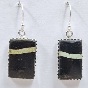 Black Jack Turquoise 925 Sterling Silver Earring (REXT139-67)