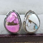 Cotton Candy Turquoise 925 Sterling Silver Earring (REXT139-44)