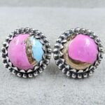 Cotton Candy Turquoise 925 Sterling Silver Earring (REXT139-42)
