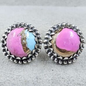 Cotton Candy Turquoise 925 Sterling Silver Earring (REXT139-42)
