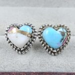 Cotton Candy Turquoise 925 Sterling Silver Earring (REXT139-38)