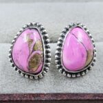 Cotton Candy Turquoise 925 Sterling Silver Earring (REXT139-45)