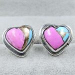 Cotton Candy Turquoise 925 Sterling Silver Earring (REXT139-39)