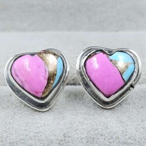 Cotton Candy Turquoise 925 Sterling Silver Earring (REXT139-39)