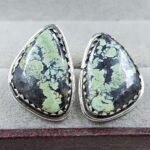Black Jack Turquoise 925 Sterling Silver Earring (REXT139-50)