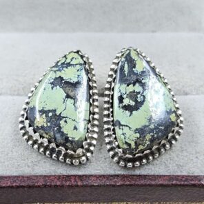 Black Jack Turquoise 925 Sterling Silver Earring (REXT139-46)