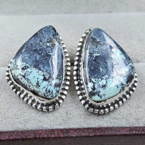 Black Jack Turquoise 925 Sterling Silver Earring (REXT139-52)