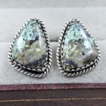 Black Jack Turquoise 925 Sterling Silver Earring (REXT139-47)