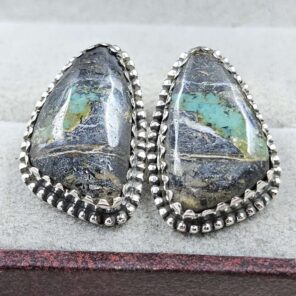 Black Jack Turquoise 925 Sterling Silver Earring (REXT139-51)
