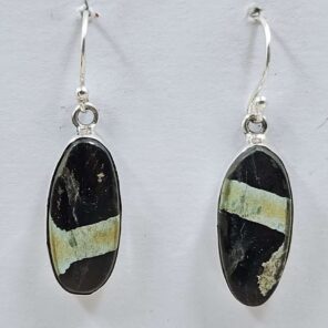 Black Jack Turquoise 925 Sterling Silver Earring (REXT139-55)