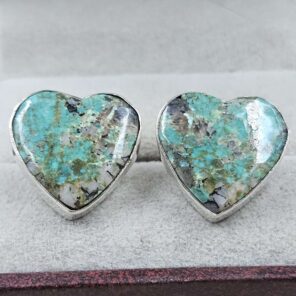 Black Jack Turquoise 925 Sterling Silver Earring (REXT139-56)