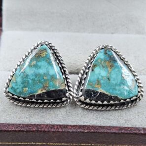 Black Jack Turquoise 925 Sterling Silver Earring (REXT139-57)