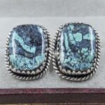 Black Jack Turquoise 925 Sterling Silver Earring (REXT139-60)