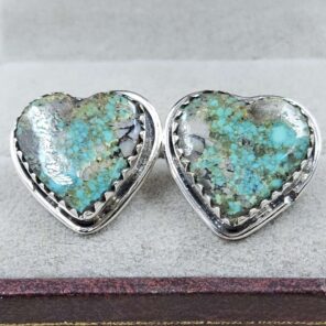 Black Jack Turquoise 925 Sterling Silver Earring (REXT139-56)