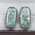 Black Jack Turquoise 925 Sterling Silver Earring (REXT139-58)