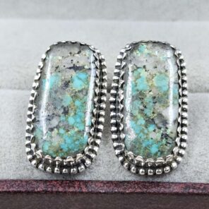 Black Jack Turquoise 925 Sterling Silver Earring (REXT139-58)