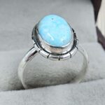 White Water Turquoise Size US 9 925 Sterling Silver Ring (REXT49-534)