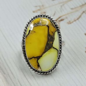 Honey Dahlia Size US 6 925 Sterling Silver Ring (RS88-7)