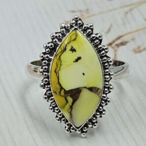 Honey Dahlia Size US 10 925 Sterling Silver Ring (RS88-21)