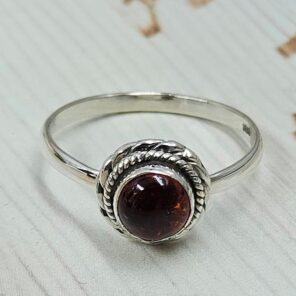 Amber 925 Sterling Silver Ring (RS10-362)