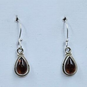 Amber 925 Sterling Silver Earrings (RS10-371)