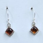 Amber 925 Sterling Silver Earrings (RS10-372)