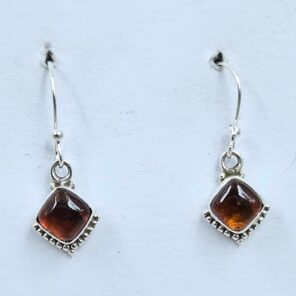 Amber 925 Sterling Silver Earrings (RS10-372)