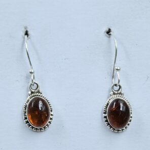 Amber 925 Sterling Silver Earrings (RS10-374)