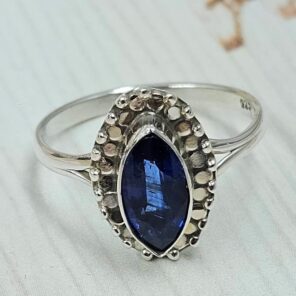 Cut Kyanite 925 Sterling Silver Ring (RS10-384)
